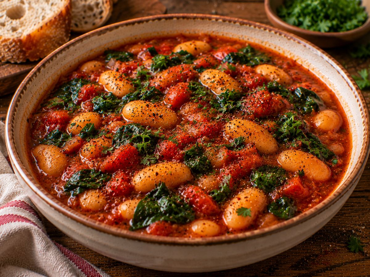 Smoky butter bean & tomato stew