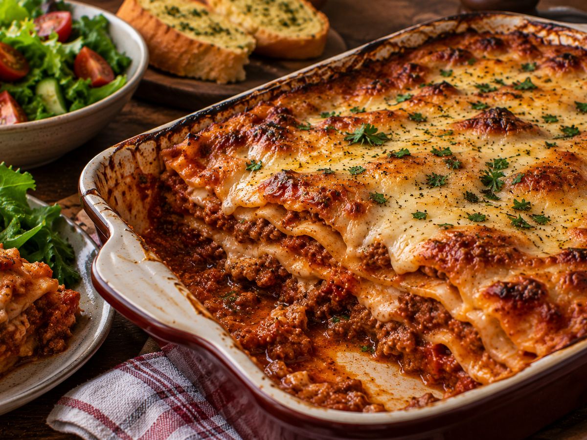 Beef lasagne