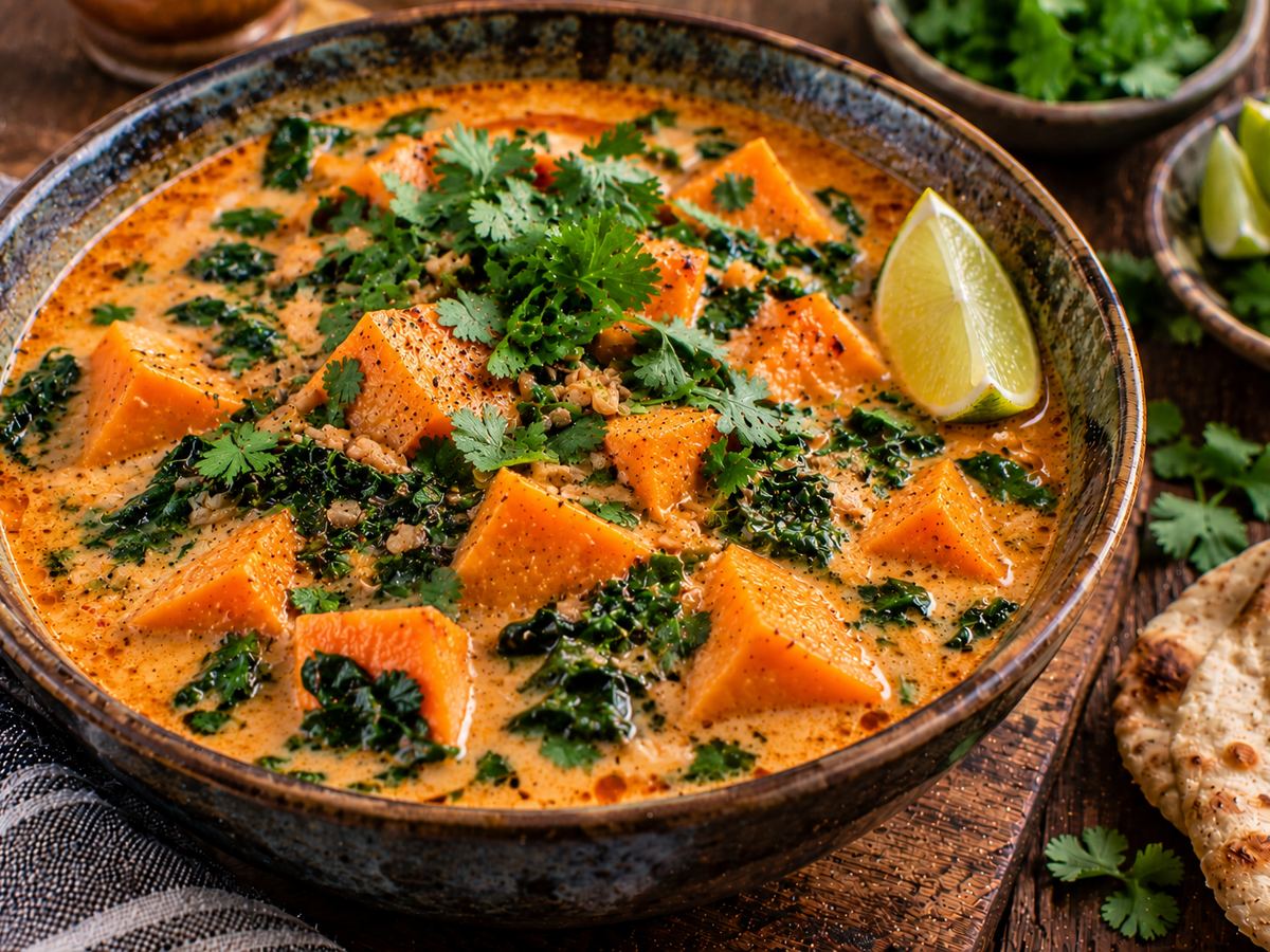 Thai-style coconut & sweet potato soup