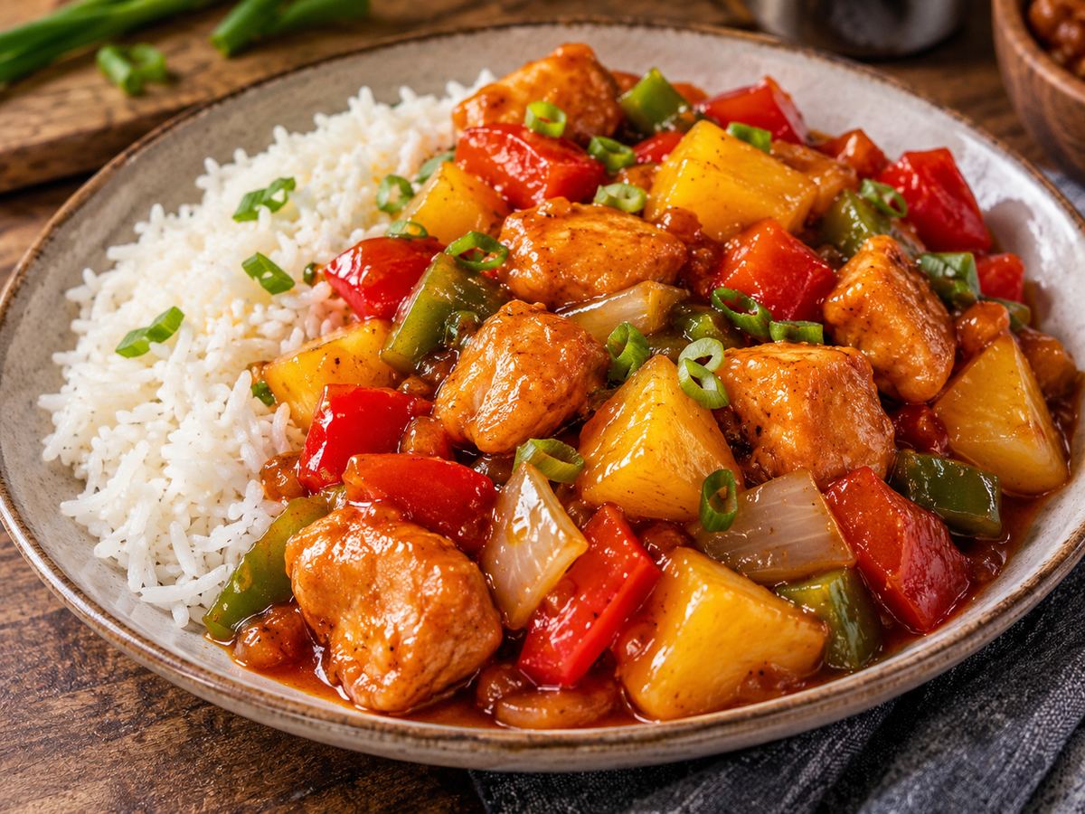 Sweet & sour chicken with pineapple