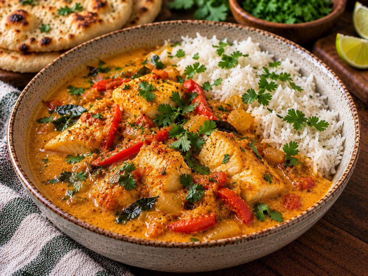 Goan-style coconut fish curry