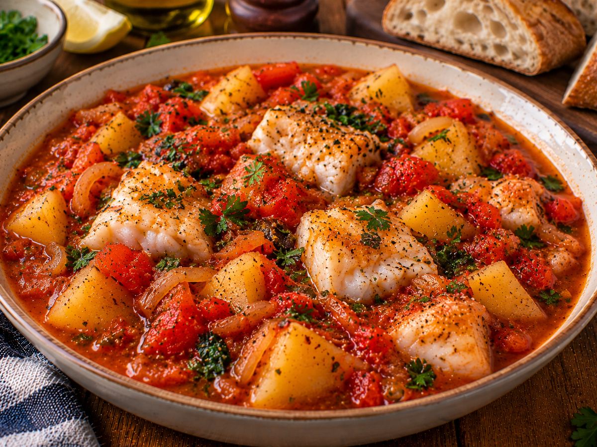 Italian-style fish & potato stew