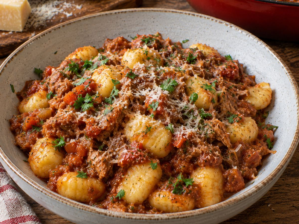 Pork ragu with gnocchi