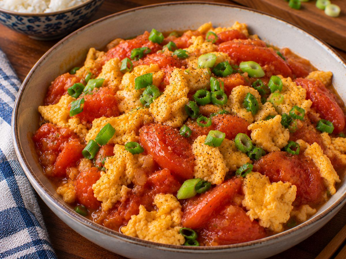 Chinese-style tomato & egg stir-fry