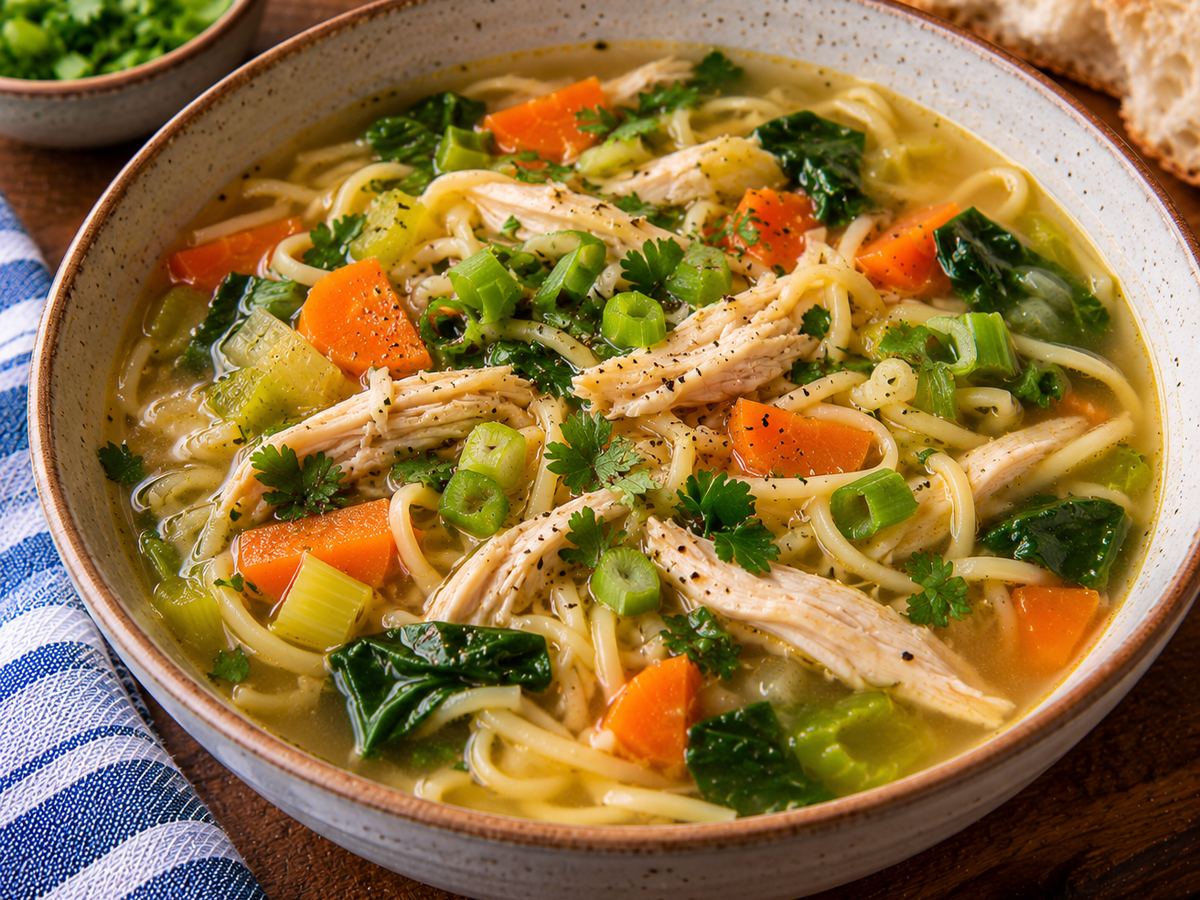 Ginger chicken noodle soup