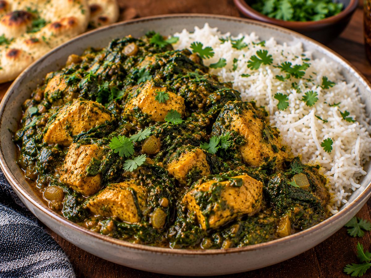 Chicken & spinach saag curry