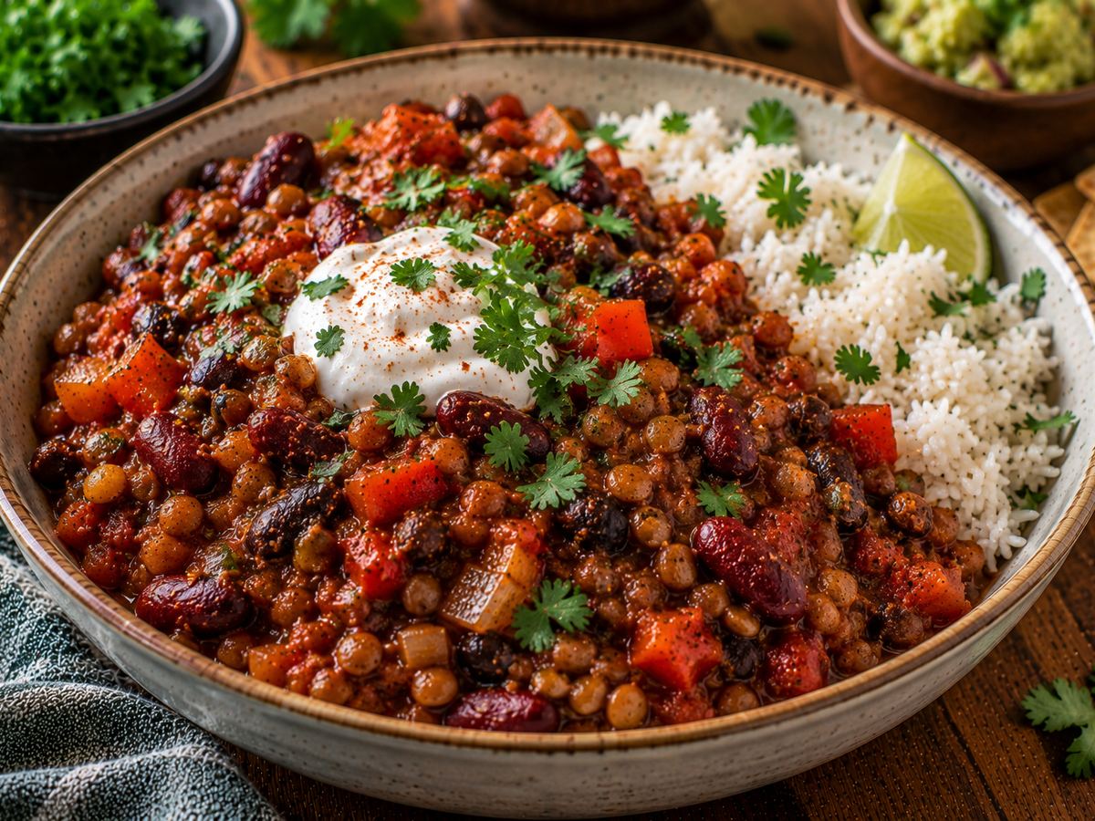 Lentil & bean chilli