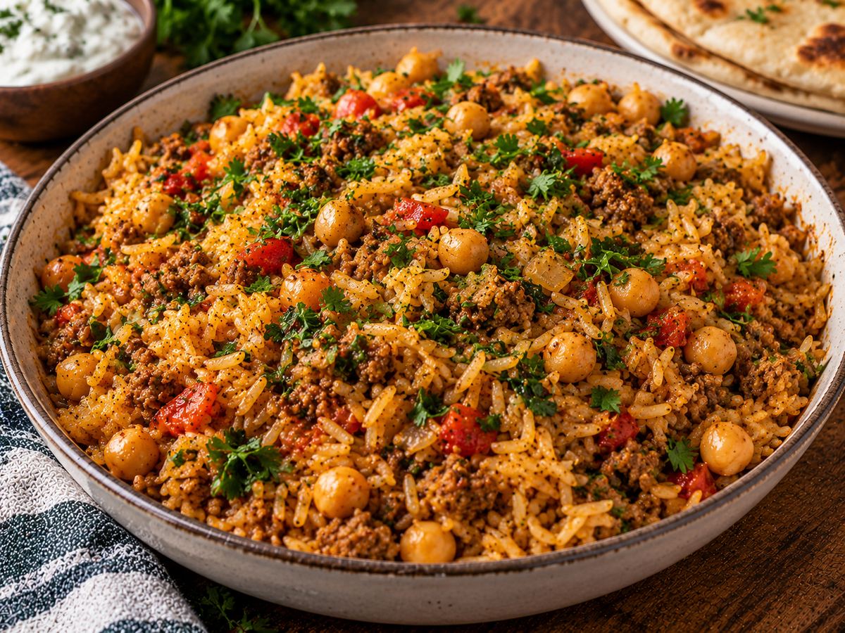 Lamb & chickpea pilaf