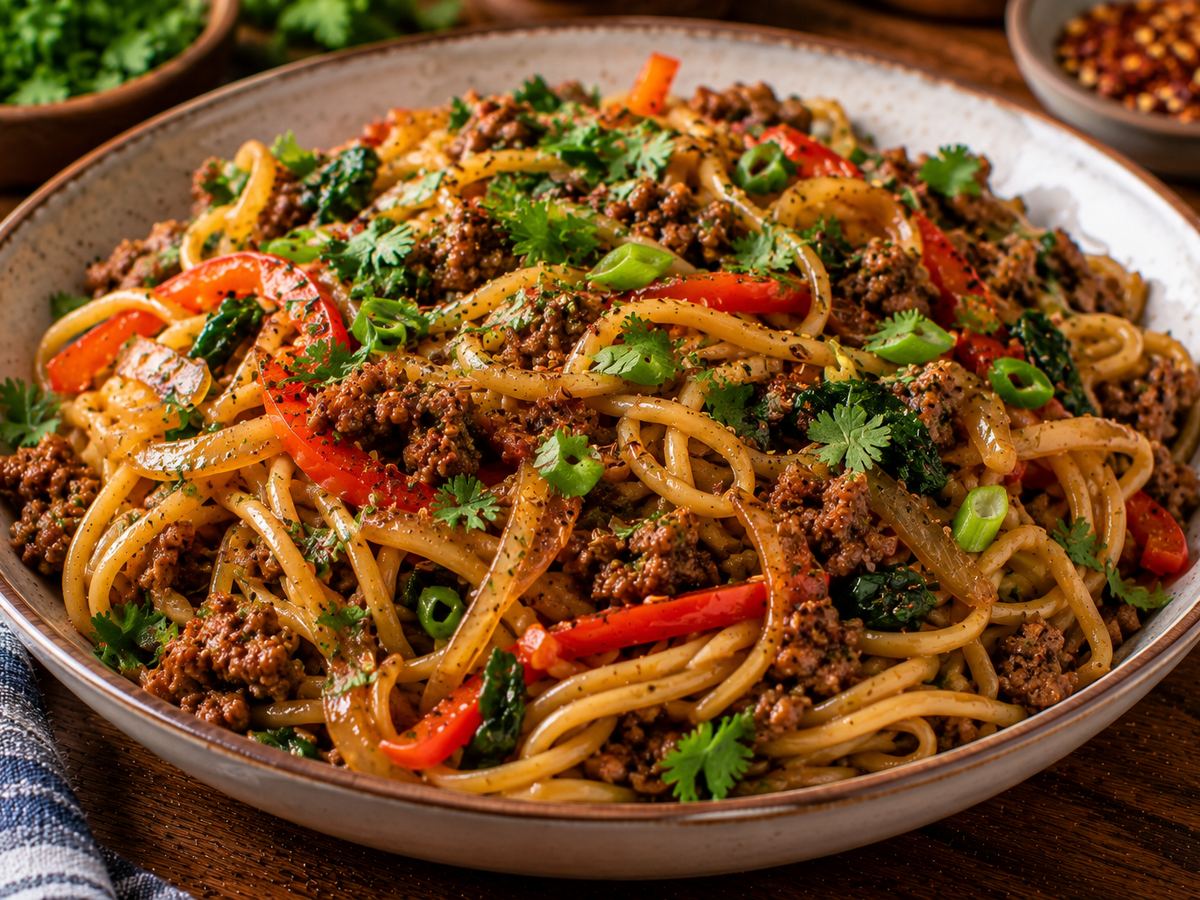 Cumin lamb noodles