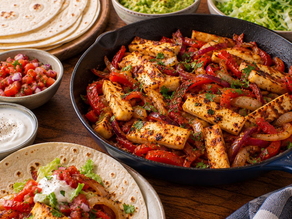 Halloumi fajitas