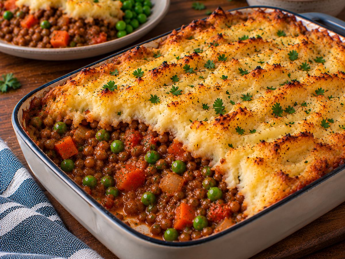 Lentil cottage pie