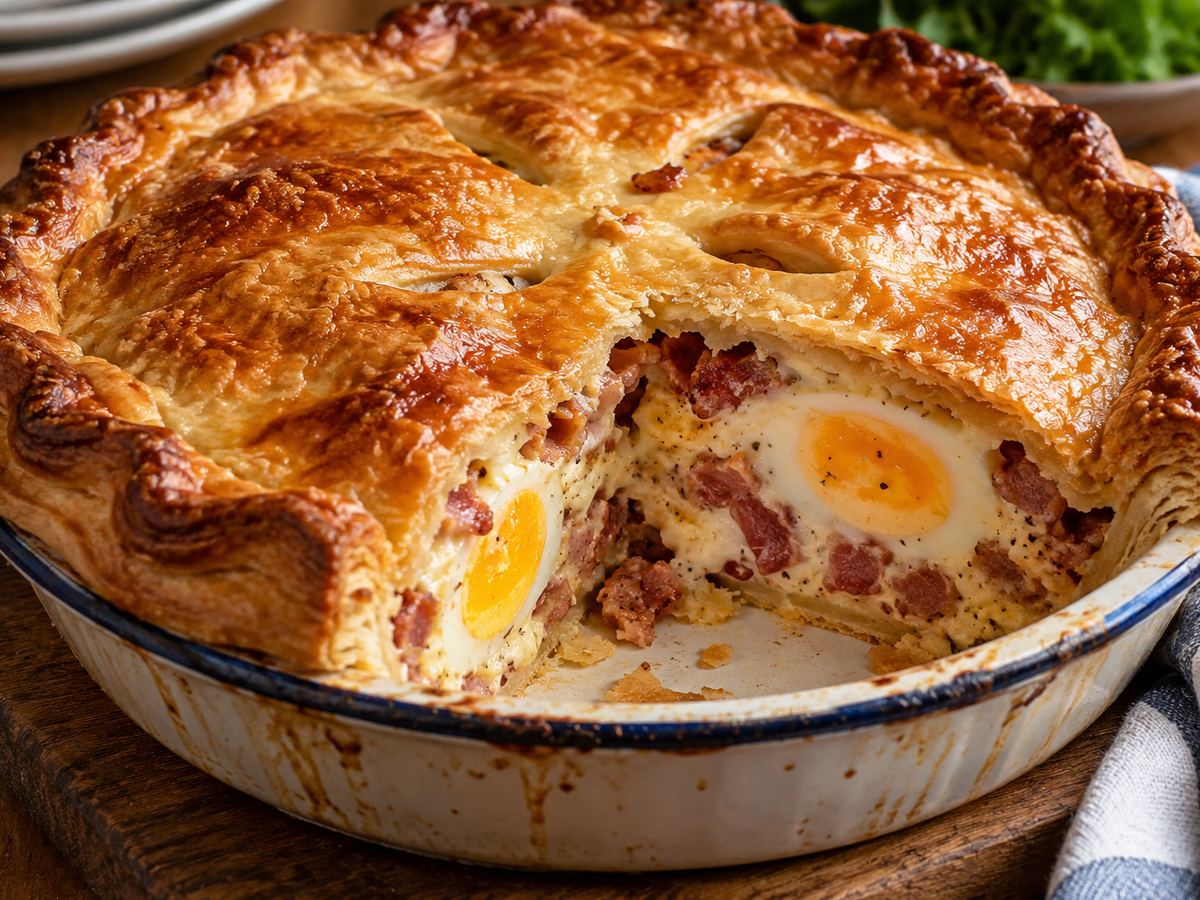 Bacon & egg pie