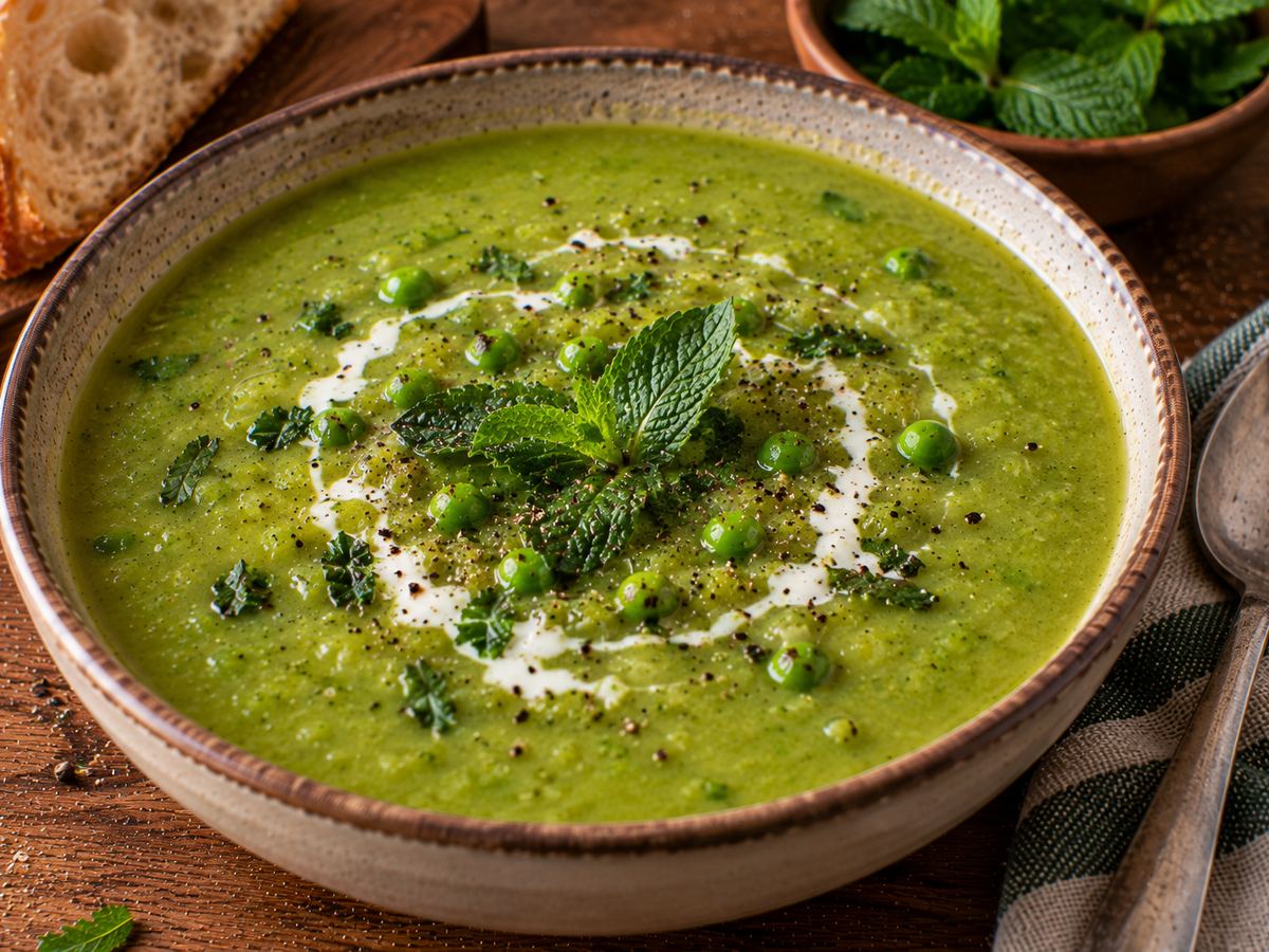 Pea & mint soup