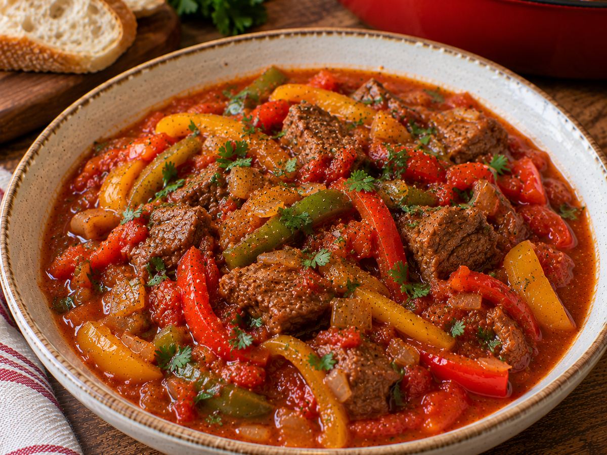 Italian beef & pepper stew