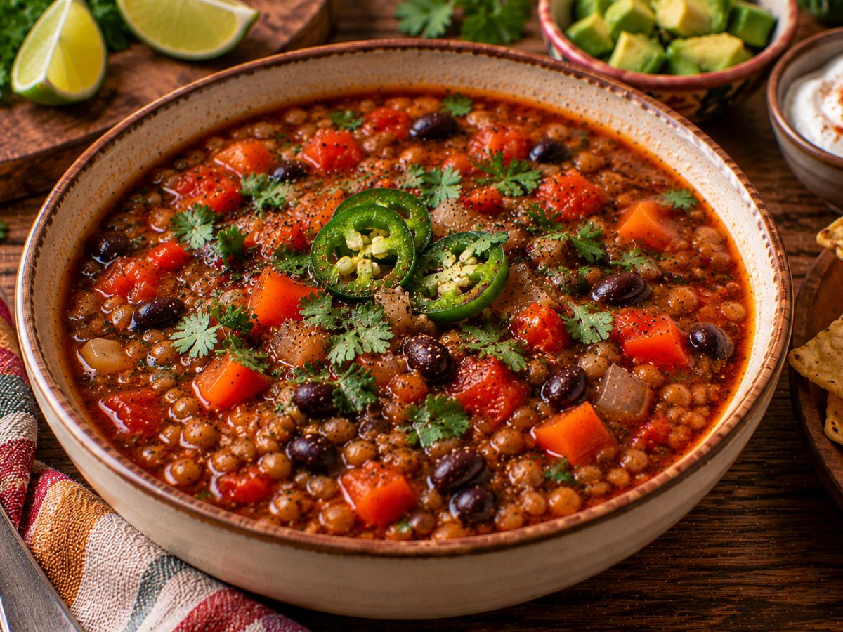 Mexican lentil soup