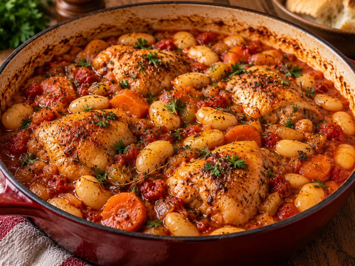 Chicken & butter bean casserole